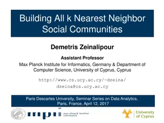 Building All k Nearest Neighbor Social Communities
