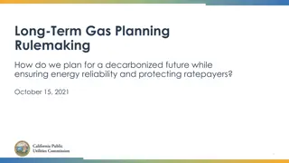 Long-Term Gas Infrastructure Planning