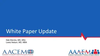 White Paper Update and Faculty Expectations