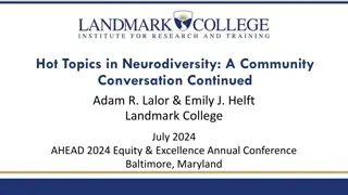 Neurodiversity Community Conversation Continued