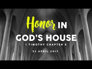 Insights from 1 Timothy 5: Church Relationships & Responsibilities