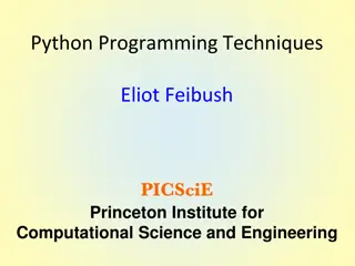 Python Programming Techniques at Princeton Institute for Computational Science and Engineering