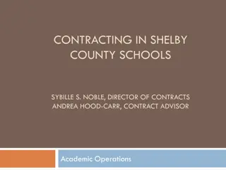 Contracting Guidelines for Shelby County Schools