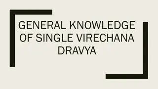 General Knowledge of Single Virechana Dravya