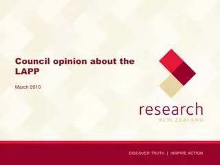 Council opinion about the  LAPP