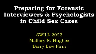 Responding to Prosecutors' Attempts in Child Sex Cases