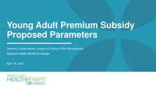 Young Adult Premium Subsidy Program Parameters