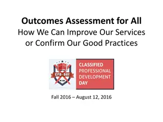 Improving Services Through Outcomes Assessment