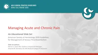 Managing Acute and Chronic Pain - ASH Guidelines 2020
