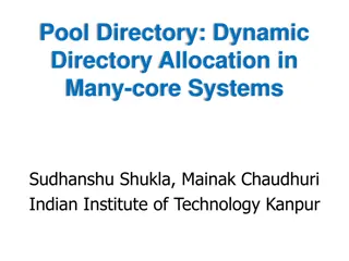 Pool Directory: Dynamic Directory Allocation in Many-core Systems