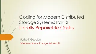 Coding for Distributed Storage Systems: Locality Tradeoffs & Generalizations