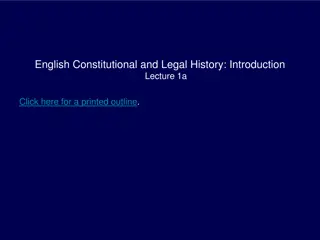 English Constitutional and Legal History Overview
