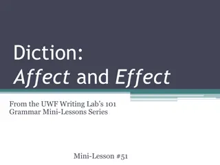 Diction: Affect vs. Effect