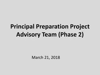 Principal Preparation Project Advisory Team Meeting Highlights
