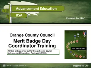 Orange County Council Merit Badge Day Coordinator Training