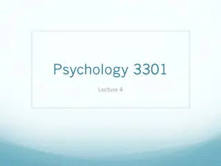 Psychology 3301 Lecture 4 - Research Methods & Data Analysis