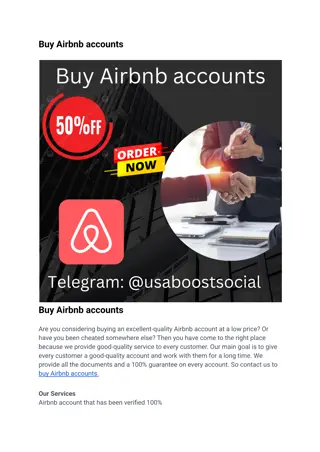 Buy Airbnb accounts  uk usa
