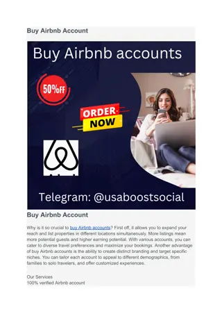 Buy Airbnb accounts  uk usa