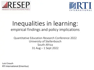 Inequalities in Learning: Empirical Findings and Policy Implications