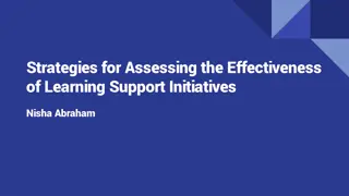 Strategies for Assessing Learning Support Initiatives