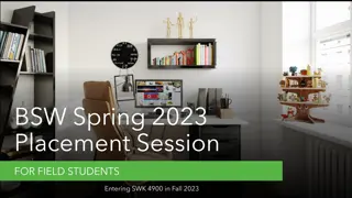 BSW Spring 2023 Placement Session Overview