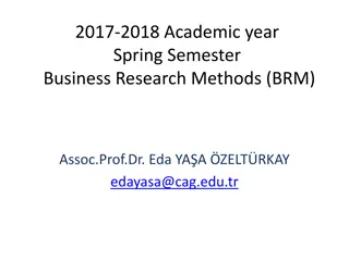 Spring Semester Business Research Methods - Understanding Research Processes