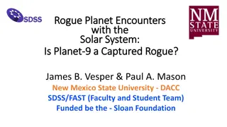 Rogue Planet Encounters in the Solar System