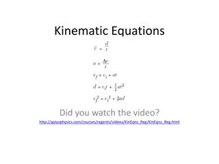 Kinematic Equations and Practice Problems