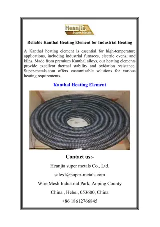 Reliable Kanthal Heating Element for Industrial Heating