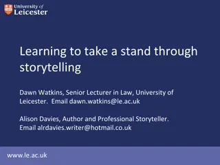 Learning to Take a Stand Through Storytelling