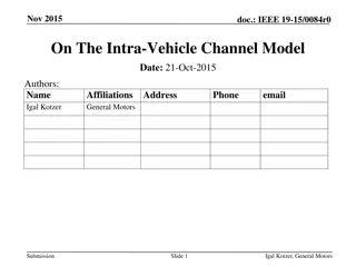 Wireless LAN in Vehicular Communications