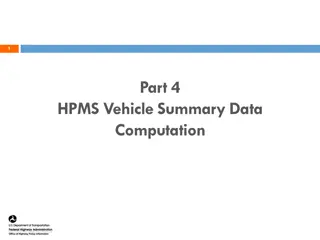 HPMS Vehicle Summary Data Computation