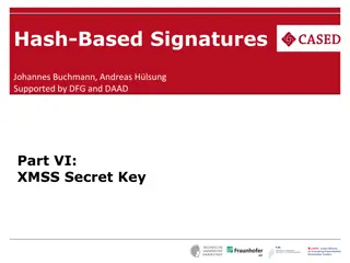 Hash-Based Signatures: XMSS Secret Key Generation Parameters