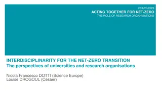 Interdisciplinarity for the Net-Zero Transition: Perspectives of Universities and Research Organizations