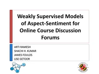 Weakly Supervised Models of Aspect-Sentiment in Online Course Discussions