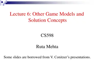 Game Models and Solution Concepts Overview