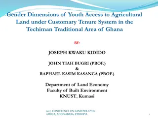 Youth Access to Agricultural Land in Techiman Area: A Study on Ghana's Land Policy
