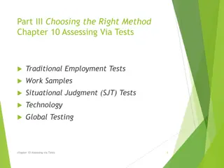Assessing via Traditional Cognitive Tests and Aptitude Tests