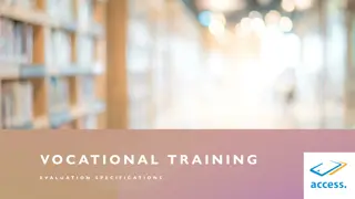 Vocational Training Evaluation Procedures