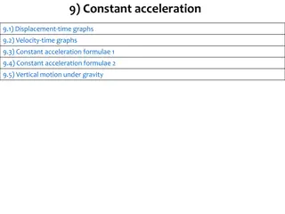 Constant Acceleration in Motion Analysis