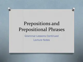 Prepositions and Prepositional Phrases: Grammar Essentials