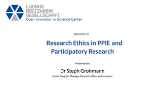 Research Ethics in PPIE & Participatory Research: Principles & Pitfalls