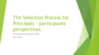 Perspectives on Principal Selection Process