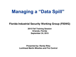 Managing a Data Spill: FISWG 2015 Fall Training Session
