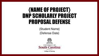 DNP Scholarly Project Proposal Defense Highlights