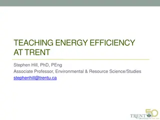 Teaching Energy Efficiency at Trent: Enhancing Sustainability in Energy Science and Technology
