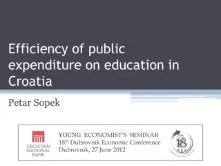 Efficiency of Public Expenditure on Education in Croatia