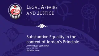 Substantive Equality in the Context of First Nations - Promoting True Equality