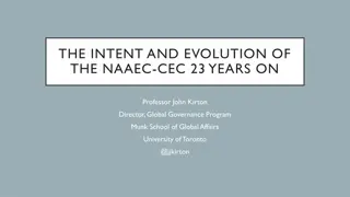 Evolution of Trilateral Environmental Cooperation