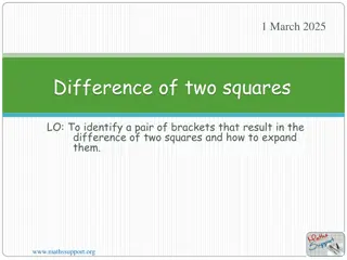 Difference Between Two Squares - Expanding and Simplifying Techniques